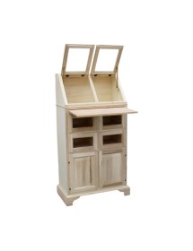 Dispensa shabby 2 ribalte, 2 porte e 4 cassetti legno decorata 82x4...