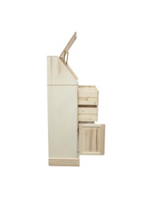 Dispensa shabby 2 ribalte, 2 porte e 4 cassetti legno decorata 82x4...
