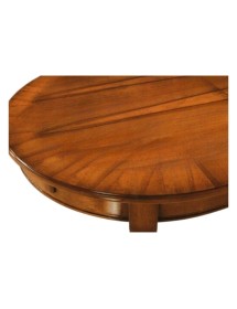 MOBILI 2G - TAVOLO OVALE IN LEGNO ALLUNGABILE L.160 P.100 H.78 vista frontale