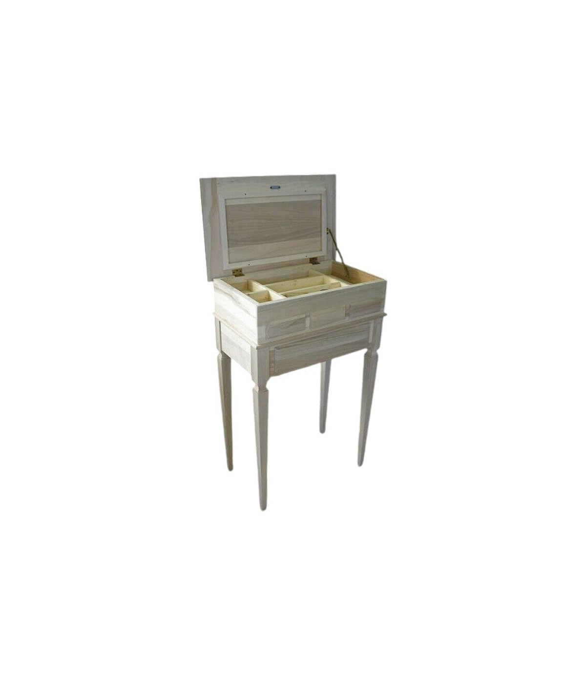 MOBILI 2G - PORTA GIOIE IN LEGNO 4 CASSETTI CON RIBALTA GREZZO (969)