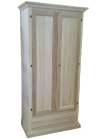 ARMADIO CLASSICO IN LEGNO 2 PORTE SHABBY BIANCO 90X45X180 (474)
