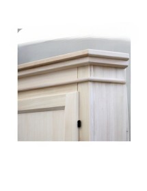 MOBILI 2G - MOBILE ANGOLO CANTONALE CLASSICO IN LEGNO 1 PORTA GREZZO L.58X58X83 H.198 (808) vista frontale