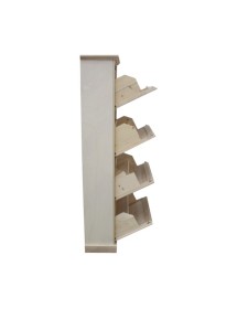 SCARPIERA 4 ANTE IN LEGNO MASSELLO TINTA NOCE L.80 x P.30 H.170 (1220)