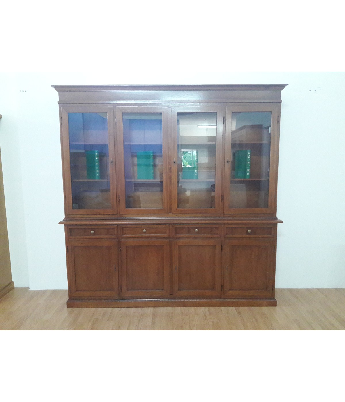 MOBILI 2G - Credenza Con Vetrina In Legno Massello 205 X 42 X 205 ELITE
