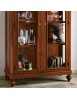 MOBILI 2G - VETRINA 2 PORTE IN LEGNO TINTA NOCE L.111 x P.42 H.192 (1511) vista frontale