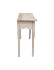 Consolle in legno classica 2 cassetti grezzo L.101 P.38 H.82 (3108)