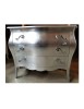 MOBILI 2G - Comò 3 cassetti bombato 116*45*85 ARGENTO (1914) vista frontale
