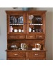 MOBILI 2G - Cristalliera in legno massello 4 porte 6 cassetti  arte povera l.120 p.51 h.211 (850+851) VISTA FRONTALE