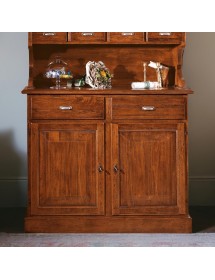 MOBILI 2G - Cristalliera in legno massello 4 porte 6 cassetti  arte povera l.120 p.51 h.211 (850+851) VISTA FRONTALE