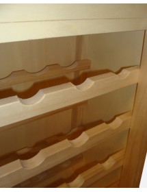 PORTABOTTIGLIE CON VASSOIO IN LEGNO CLASSICO GREZZO L.57 P.37 H.105...