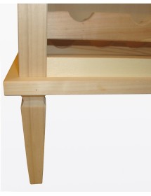 PORTABOTTIGLIE CON VASSOIO IN LEGNO CLASSICO GREZZO L.57 P.37 H.105...