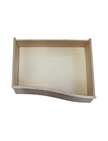 MOBILI 2G - CASSETTIERA CLASSICA BOMBATA IN LEGNO 6 CASSETTI GREZZO L.162 P.58 H.85 (3246) vista frontale