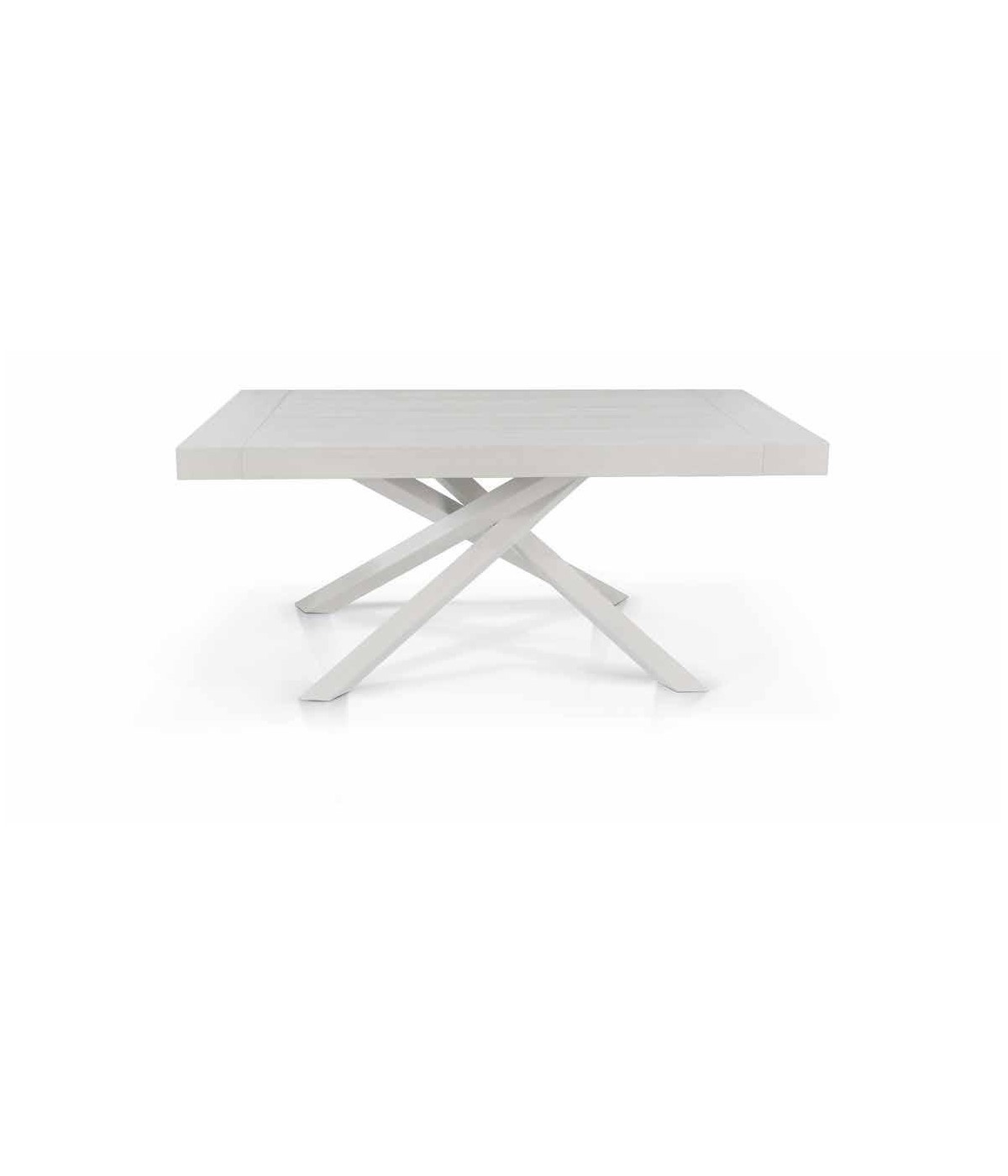 MOBILI 2G - TAVOLO BIG TABLE NOBILITATO BIANCO CONSUMATO L.160 P.90 H.77