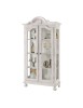 MOBILI 2G - Vetrina 2 porte shabby legno bianco consumato 103X45X197 (958) VISTA FRONTALE