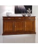 MOBILI 2G - MADIA CREDENZA 3 PORTE 3 IN LEGNO TINTA NOCE L.180 x P.48 H.100 (3074) VISTA FRONTALE