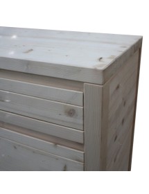 MADIA CREDENZA CORTINA 2 ANTE IN LEGNO MASSELLO DI ABETE 104X50X95 (3312)