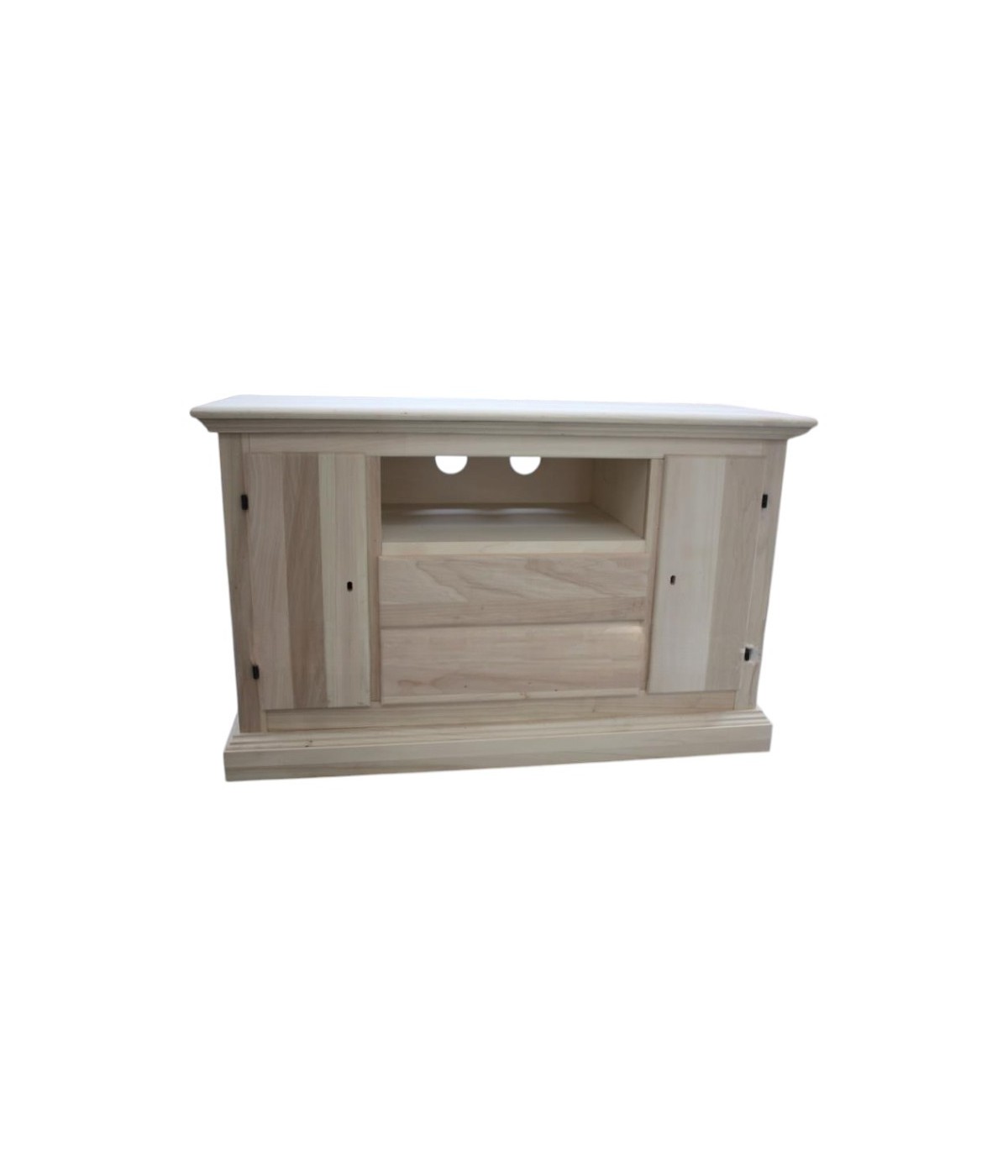 MOBILI 2G - Porta tv 2 porte 2 cassetti legno grezzo 110x45x68 (5001) VISTA FRONTALE