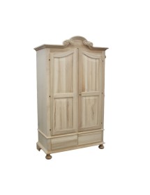 ARMADIO ARTE POVERA 2 PORTE IN LEGNO TINTA NOCE 122X60X204 (1204)