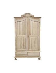 ARMADIO ARTE POVERA 2 PORTE IN LEGNO TINTA NOCE 122X60X204 (1204)