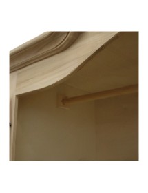 ARMADIO ARTE POVERA 2 PORTE IN LEGNO TINTA NOCE 122X60X204 (1204)