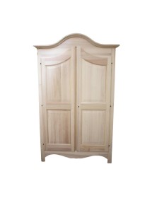 ARMADIO IN LEGNO 2 PORTE TINTA NOCE ARTE POVERA 125X61X200 (922)