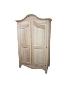 ARMADIO IN LEGNO 2 PORTE TINTA NOCE ARTE POVERA 125X61X200 (922)