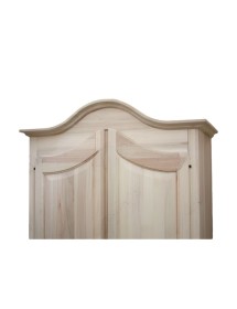 ARMADIO IN LEGNO 2 PORTE TINTA NOCE ARTE POVERA 125X61X200 (922)