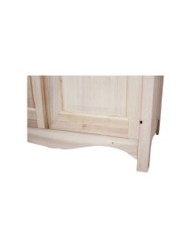 ARMADIO IN LEGNO 2 PORTE TINTA NOCE ARTE POVERA 125X61X200 (922)