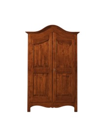 MOBILI 2G - ARMADIO IN LEGNO 2 PORTE TINTA NOCE ARTE POVERA 125X61X200 (922)