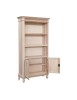 MOBILI 2G - Libreria Classica 2 Porte 2 ripiani Legno Grezzo 100X40X194 (1519)