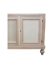 MOBILI 2G - Libreria Classica 2 Porte 2 ripiani Legno Grezzo 100X40X194 (1519)