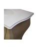 MOBILI 2G - Mobile bagno 6 cassetti bombato con lavello legno grezzo 162x58x83 vista frontale
