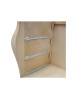 MOBILI 2G - Mobile bagno 6 cassetti bombato con lavello legno grezzo 162x58x83 vista frontale