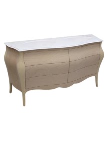 Mobile Bagno Doppio Lavabo Verde Acqua Marina Madreperlato 162x58x83 cm