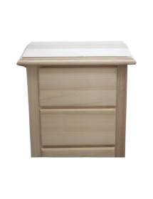 Cassettiera 4 cassetti in legno arte povera laccato bianco opaco L.38 x P.25 H.86 (3035)