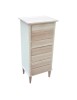 MOBILI 2G -  Cassettiera classica 7 cassetti legno grezzo 49x37x106 (1113)