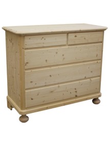 COMO 5 CASSETTI IN LEGNO VERDE E MIELE L.118 P.52 H.99 (2212)