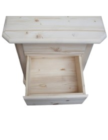  Comodino 3 cassetti legno shabby bianco spazzolato 50x38x66 (2215)