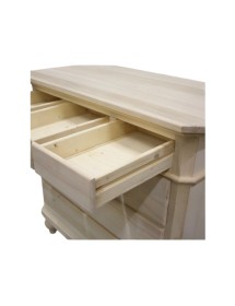 COMO' IN LEGNO 6 CASSETTI TINTA NOCE L.90 x P.45 H.88 (708)