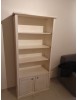 MOBILI 2G - Libreria 2 porte 3 ripiani legno shabby bianco anticato 90X41X186 (1386) vista frontale