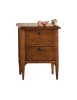 MOBILI 2G - Comodino classico 2 cassetti legno tinta noce 51x37x65 (810) vista frontale