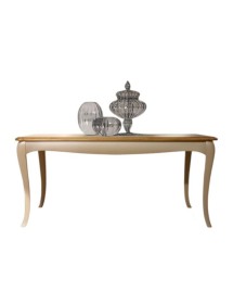 MOBILI 2G - Tavolo allungabile in legno shabby bicolore 180x100 a 220x100 VISTA FRONTALE