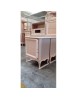 MOBILI 2G - COMODINO CLASSICO 2 CASSETTI LEGNO GREZZO 61X41X71 vista frontale
