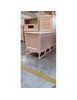 MOBILI 2G - COMODINO CLASSICO 2 CASSETTI LEGNO GREZZO 61X41X71 vista frontale