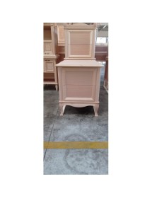 MOBILI 2G - COMODINO CLASSICO 2 CASSETTI LEGNO GREZZO 61X41X71 vista frontale