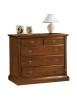 MOBILI 2G - Cassettiera arte povera 5 Cassetti legno tinta noce 135x55x110 (415) vista frontale