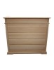 MOBILI 2G -  Cassettiera classica 5 cassetti legno grezzo 127x52x117 (3000) vista frontale