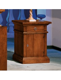 MOBILI 2G - Gruppo 1 Cassettiera 2 Comodini legno arte povera tinta noce (530+531) vista frontale