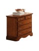 MOBILI 2G - COMO' ARTE POVERA LEGNO 5 CASSETTI INTARSIATO TINTA NOCE L.90 x P.45 H.84 (267) VISTA FRONTALE