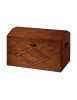 MOBILI 2G - Baule arte povera legno con rombo tinta noce 94x47x60 (815) vista frontale